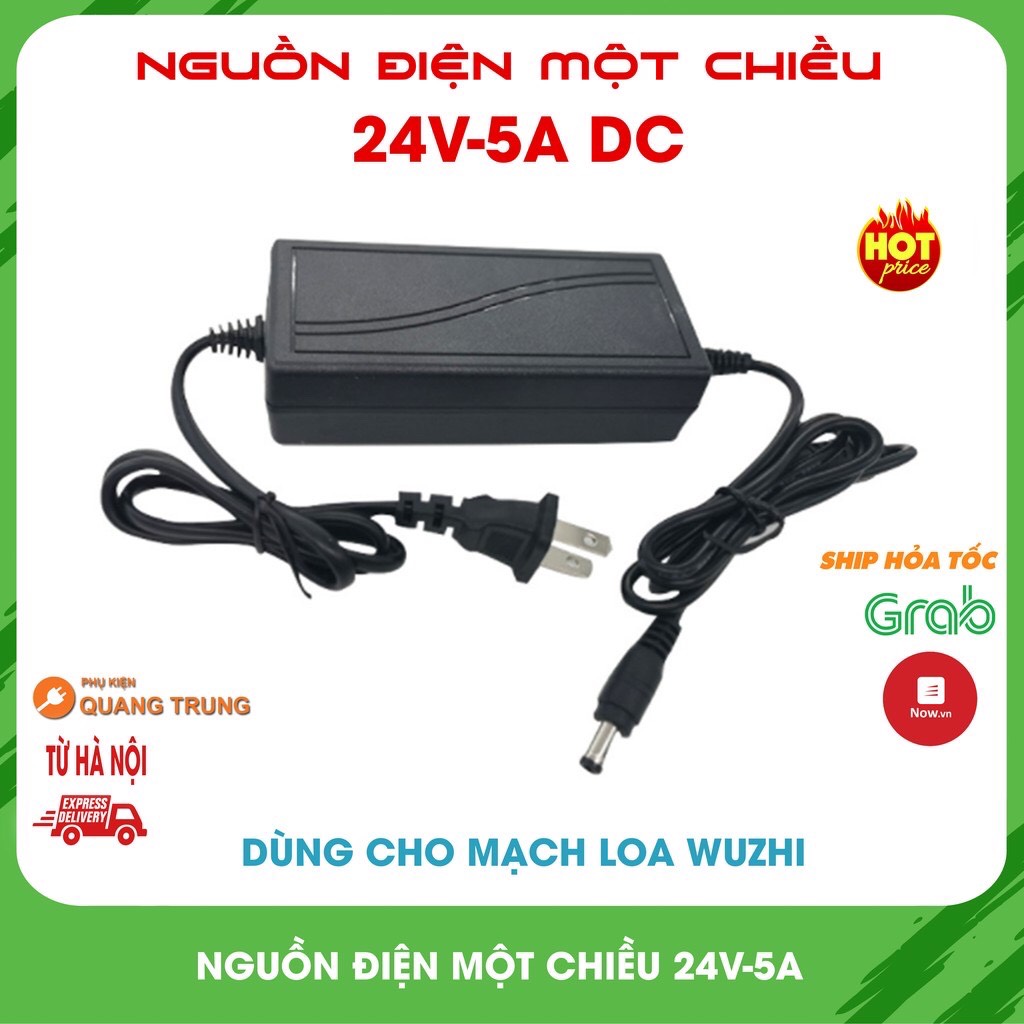 Nguồn điện một chiều 24V-5A dành cho mạch khuếch đại công suất Wuzhi,mạch loa DIY