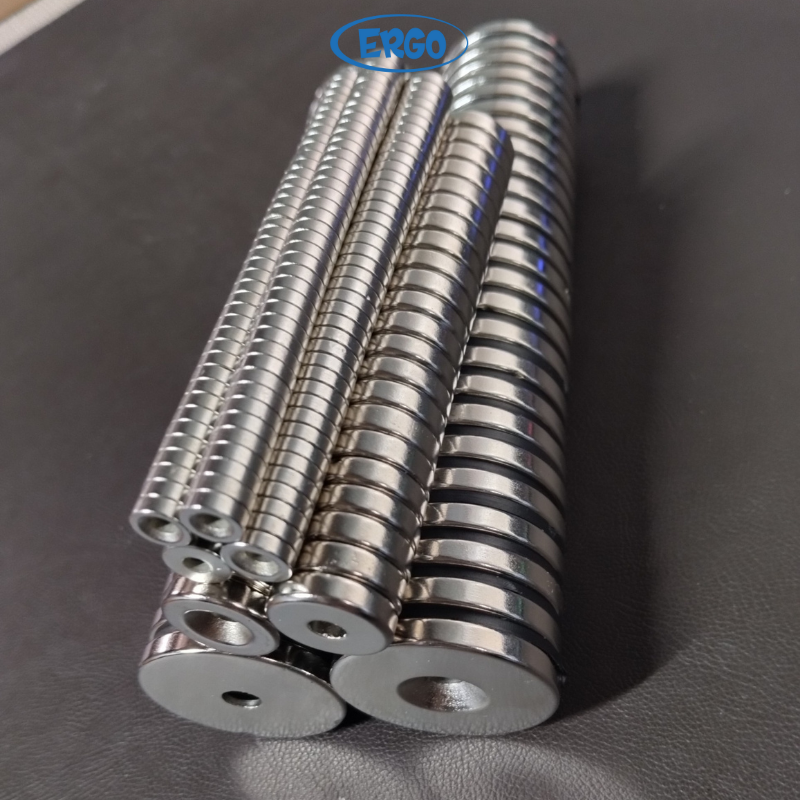 Nam châm đất hiếm có lỗ nhiều kích thước lực từ mạnh