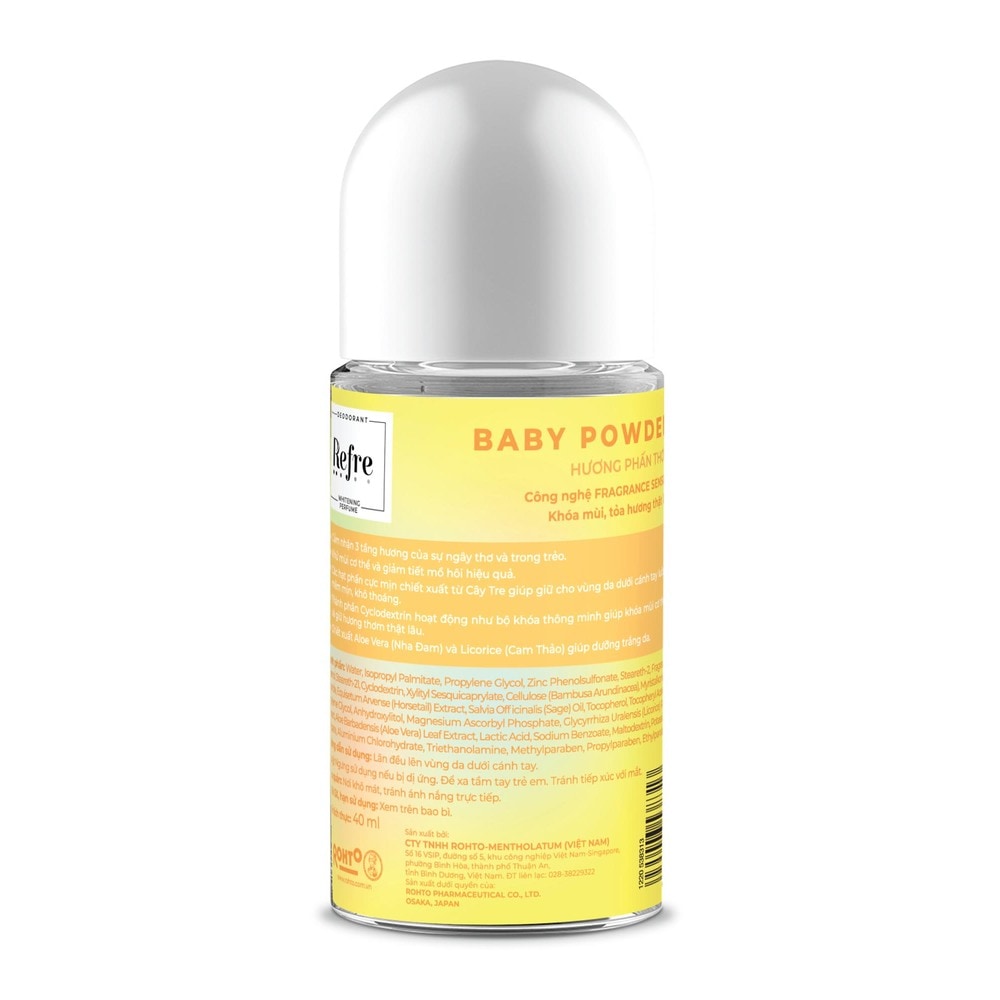Lăn Khử Mùi Refre 40ml - Hương Phấn