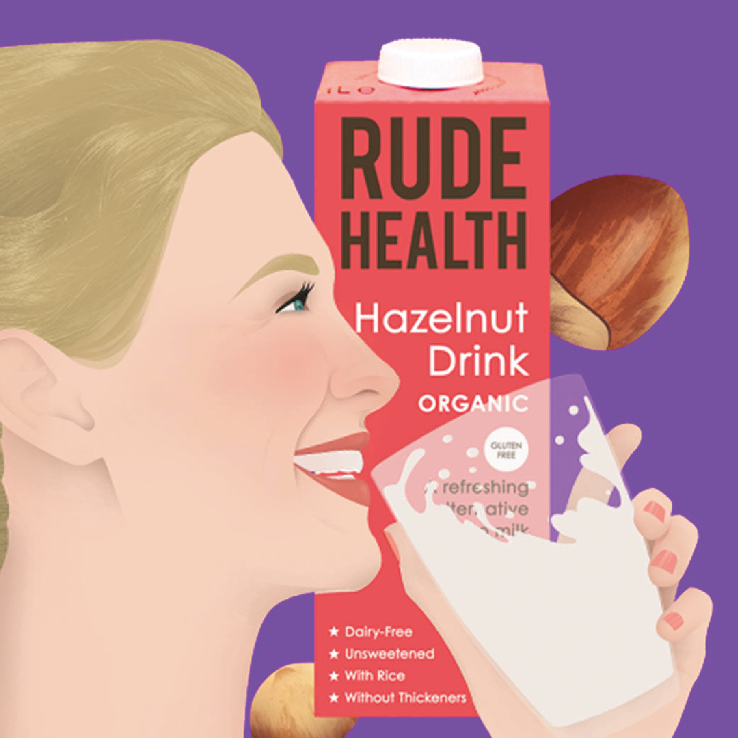 Sữa Hạt Phỉ Hữu Cơ Rude Health - Organic Hazelnut Drink 1L