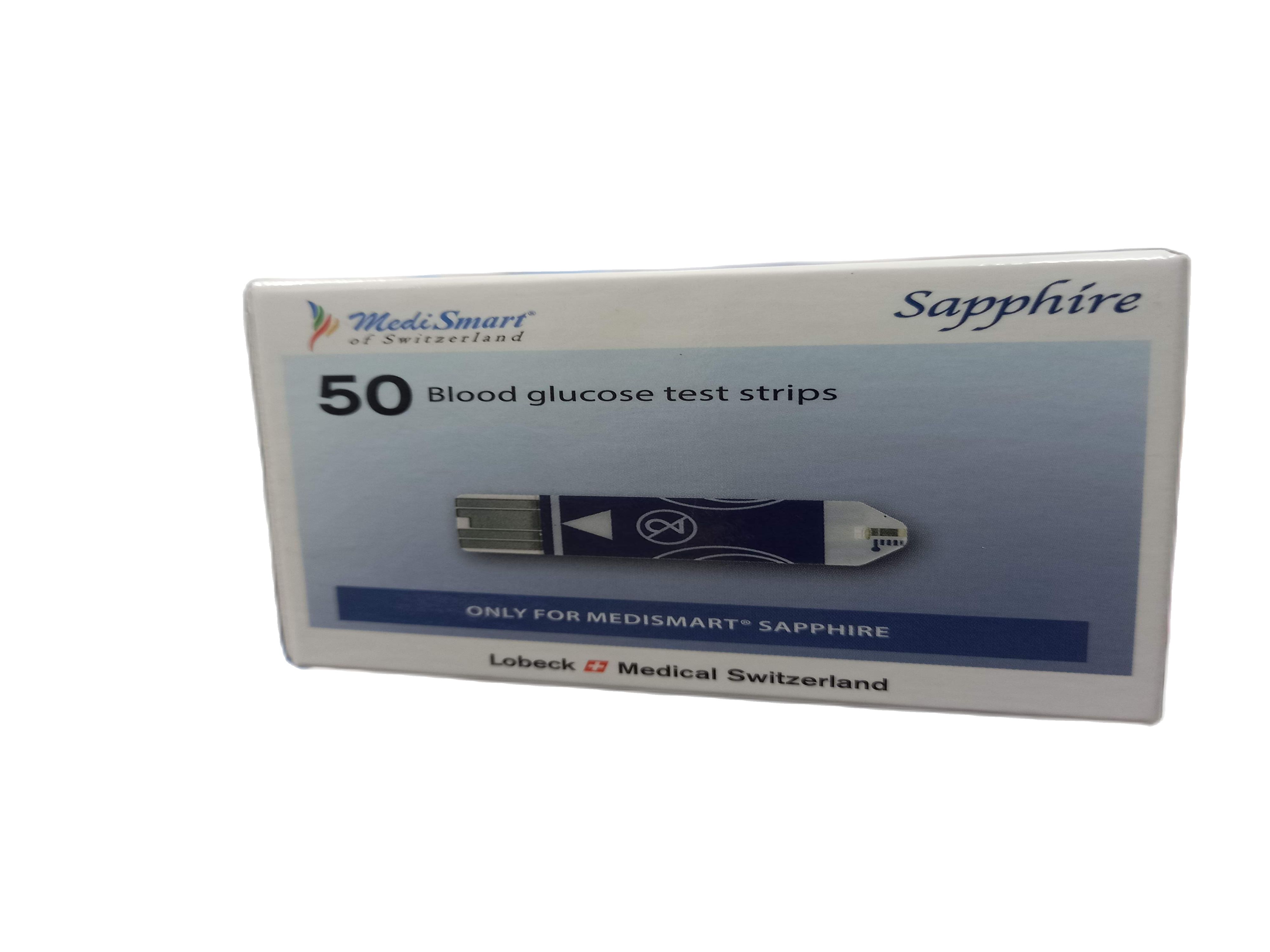 Que thử đường huyết MediSmart Sapphire (50 que)