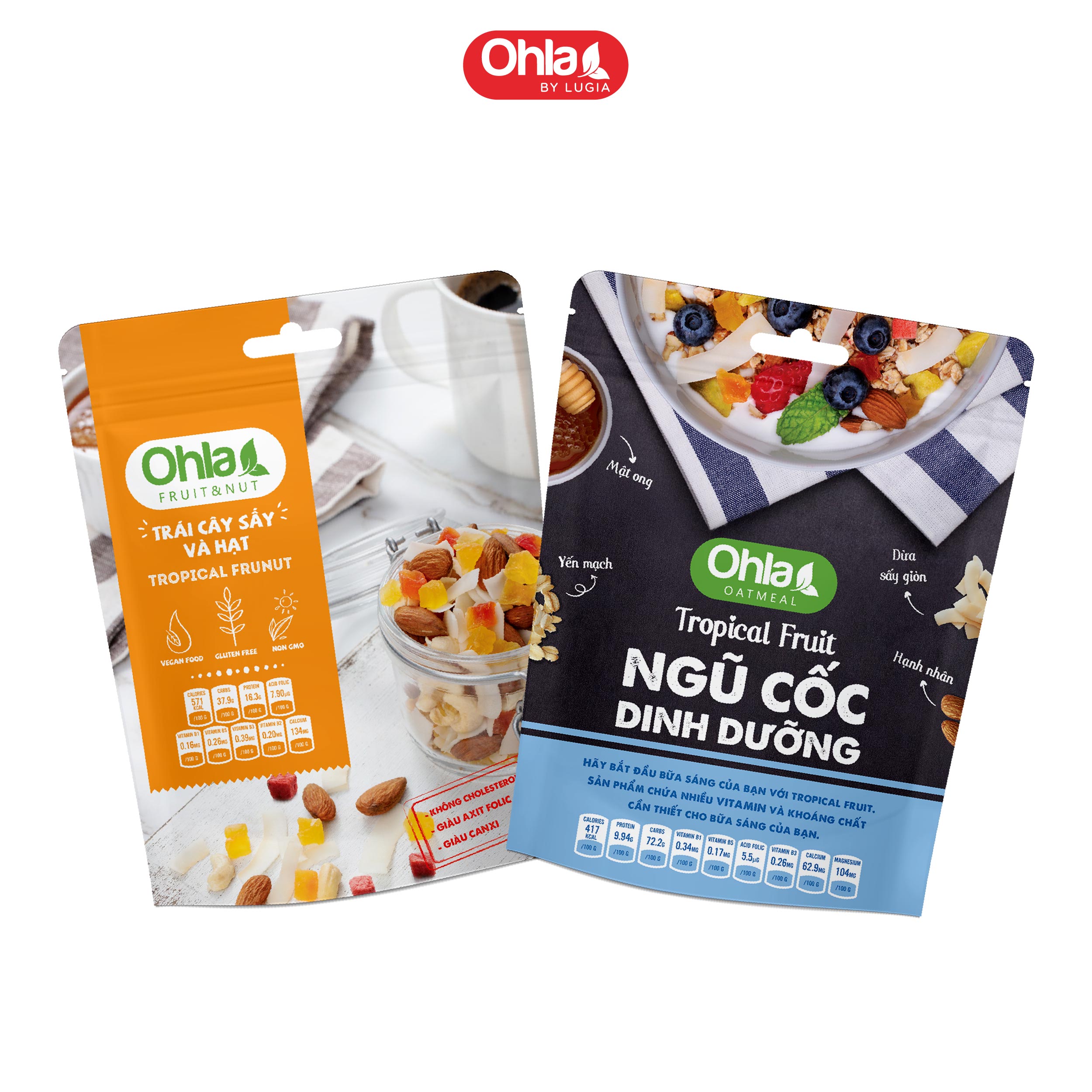 COMBO Bộ đôi năng lượng Tropical ( 1 NCDD Tropical 180gr và 1 Trái Cây Sấy Mix Hạt Tropical 100gr)