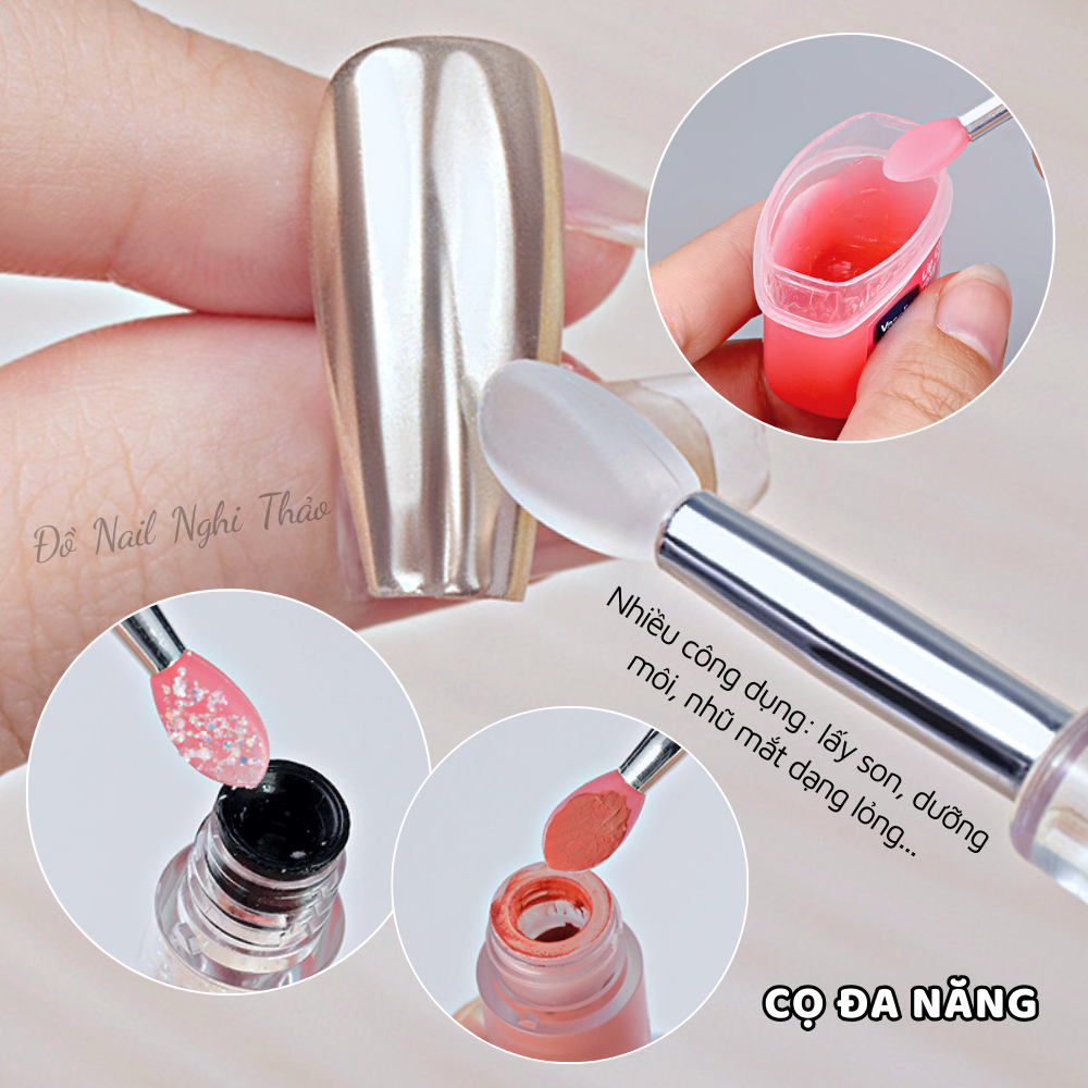 Cọ chà tráng gương silicon nail