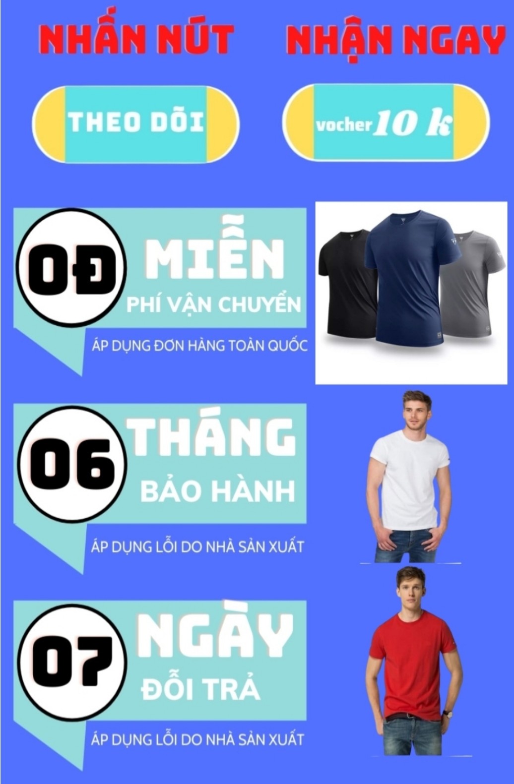 [HCM]COMBO 3 ÁO THUN NAM 100K/3 CÁI (CÓ SAI ĐẠI) 100K/3 CÁI