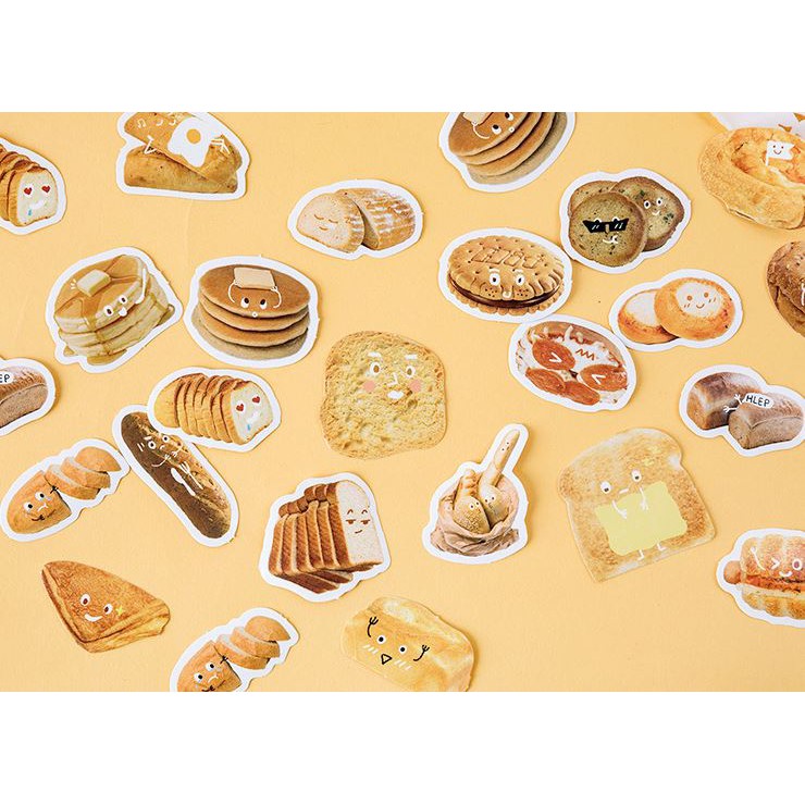 Bộ 46 Sticker Bánh Ngọt Hàn Quốc dán trang trí E79