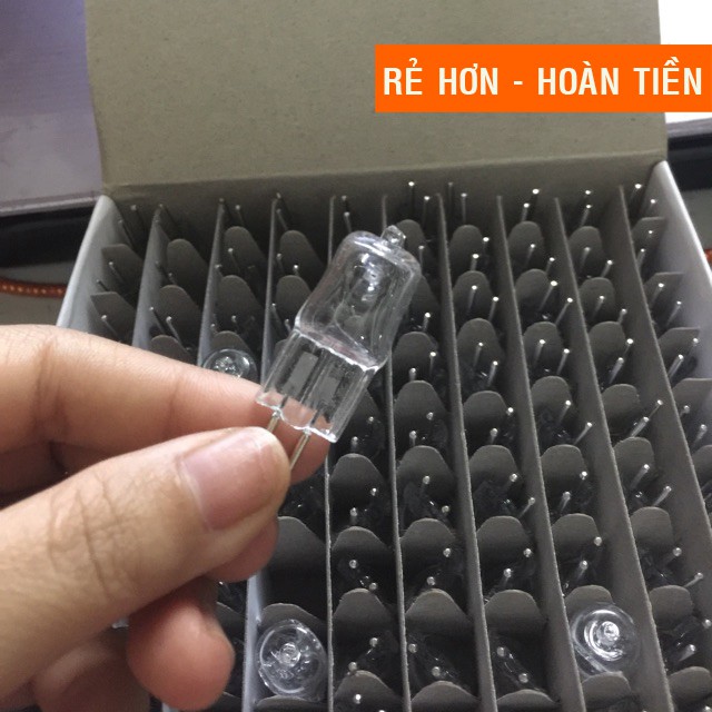 Bộ 5 bóng đèn halogen 35/50 W dùng cho đèn xông tinh dầu BÁT TRÀNG, công nghiệp LED sử dụng điện 220V - Loại 1 cam kết 2000 giờ