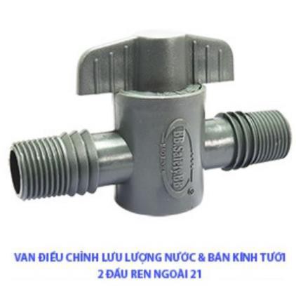 Van chỉnh nước 2 đầu ren ngoài 21
