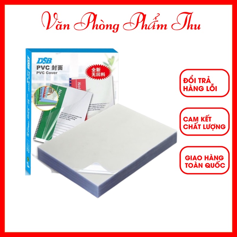 100 tờ bìa kiếng mica a4 1.5mm trong chịu nhiệt đóng tài liệu siêu dày - bìa kiếng a4 bao tập dày 1.5zem