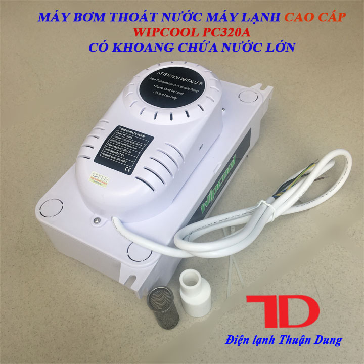 Máy Bơm Thoát Nước Máy Lạnh Cao Cấp WIPCOOL PC320A Có Khoang Chứa Nước Lớn