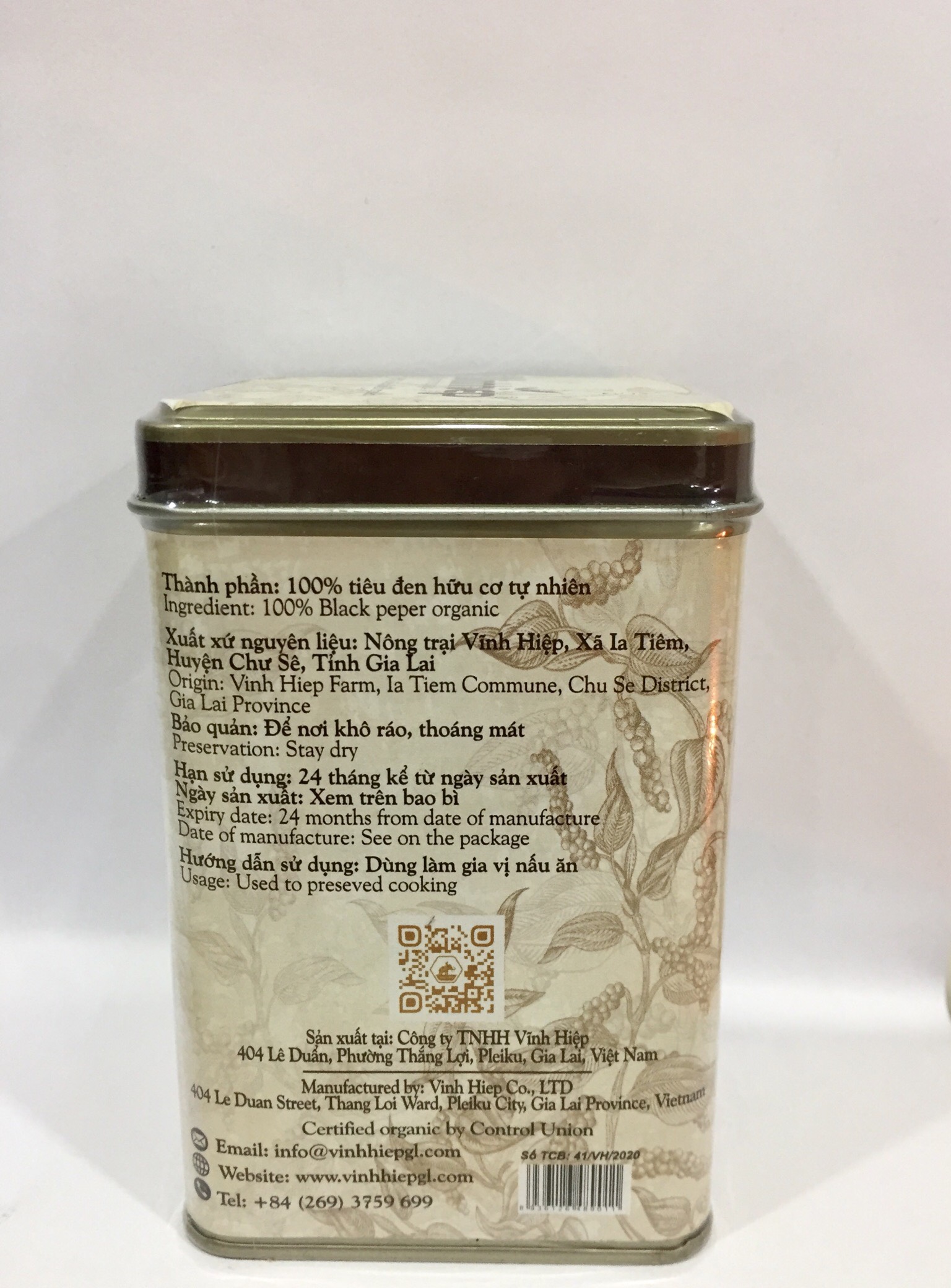 TIÊU ĐEN HỮU CƠ - 200G