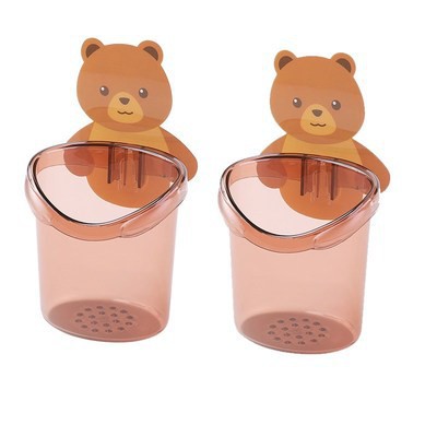 Cốc gấu đựng bàn trải đánh răng, cốc gấu dán tường