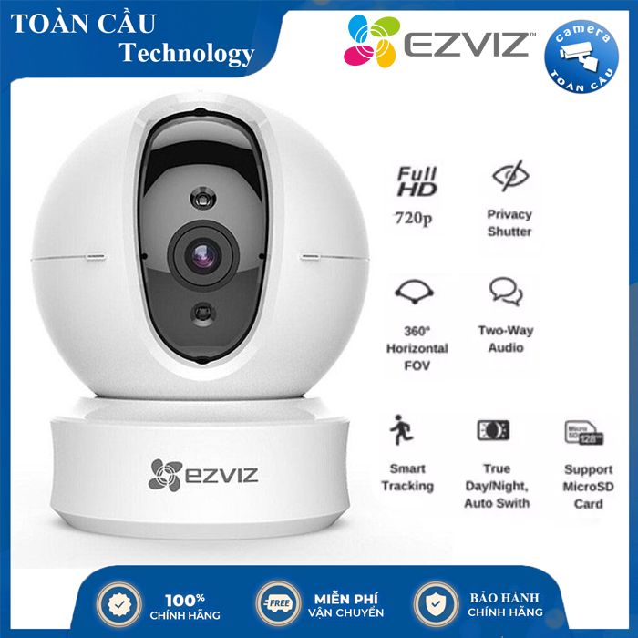 [HCM][100% CHÍNH HÃNG] Camera IP WIFI Xoay 360 Thông Minh EZVIZ CS-CV246-(B0-1C1WFR) C6CN 2.0MP 1080P Chuẩn nén H.265+ - Camera giám sát WIFI không dây -  Camera Toàn Cầu