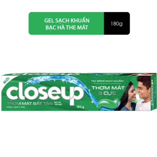Kem đánh răng Closeup bạc hà the mát tuýp 180g