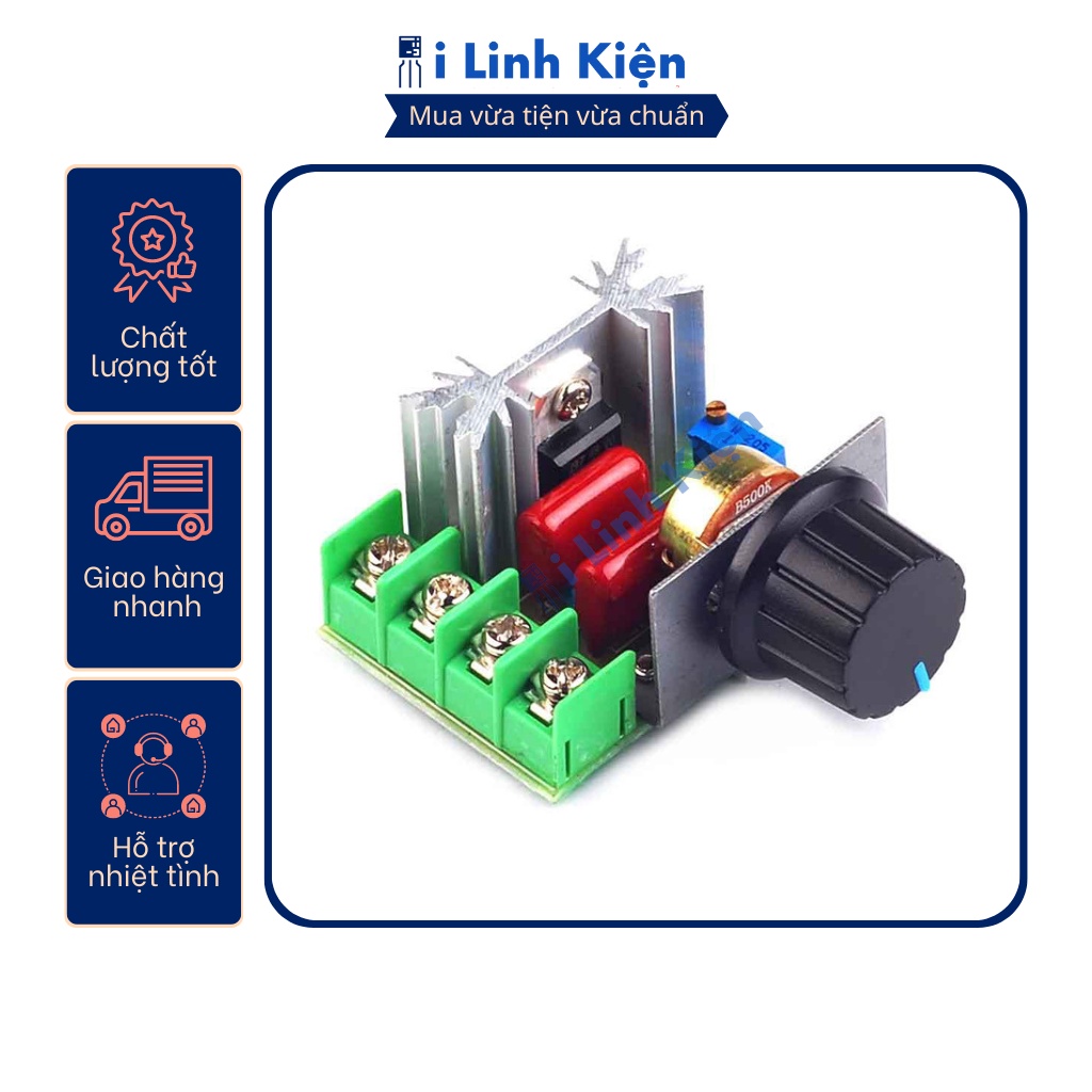 Dimmer 2000w 220v điều chỉnh tốc động cơ , đèn chất lượng tốt