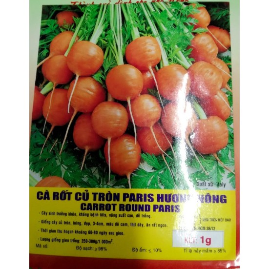 HẠT CÀ RỐT CỦ TRÒN PARIS - GÓI 1 GRAM