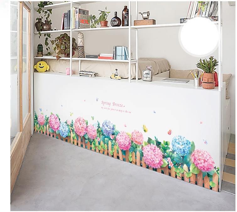 [HCM]DECAL DÁN CHÂN TƯỜNG TÚ CẦU SẮC MÀU