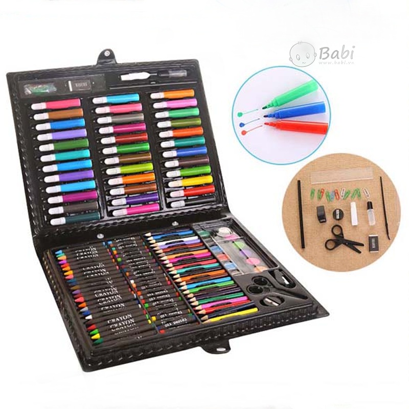 HỘP BÚT MÀU 150 CHI TIẾT CHO BÉ