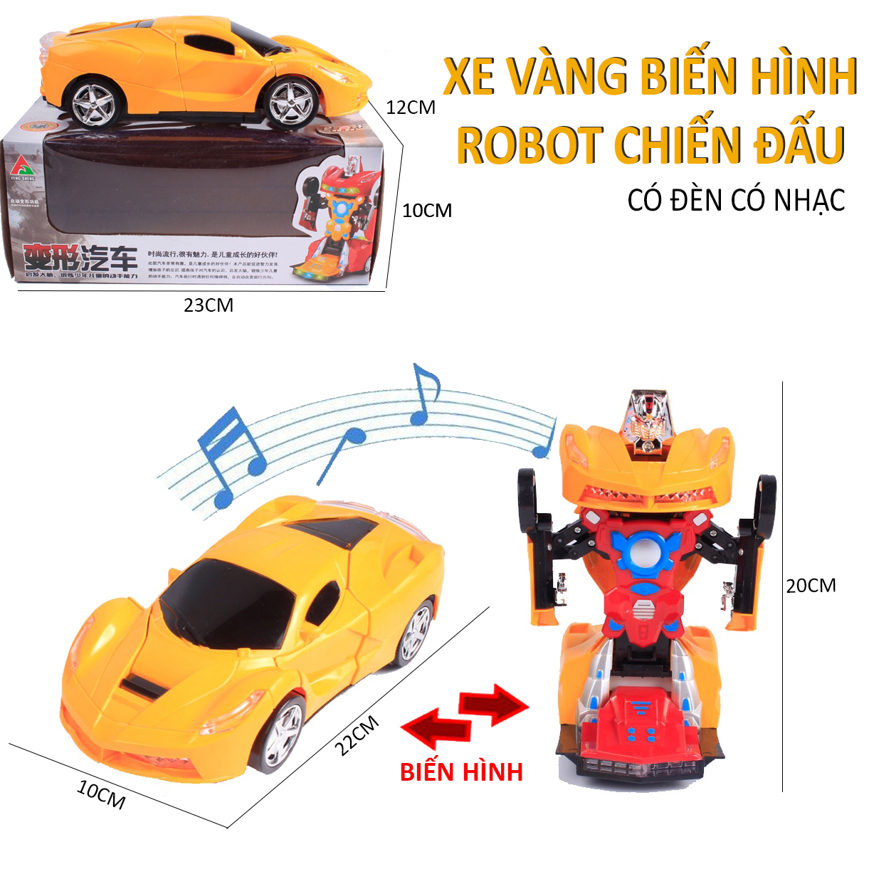 [HCM]Robot biến hình ôtô-Xe biến hình- Máy bay biến hình robot-đồ chơi biến hình( Tặng 3 Pin)