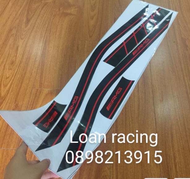 Tem AMG  màu đỏ đen cho SH