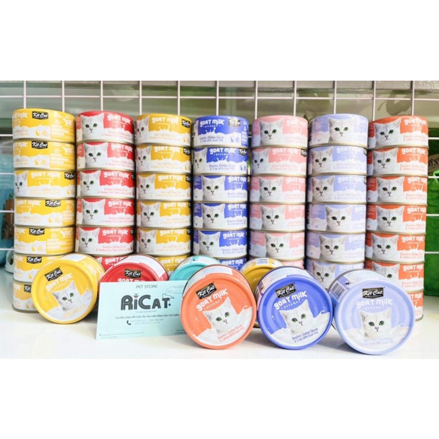 Pate KITCAT Goat Milk Sữa Dê cho Mèo mọi lứa tuổi Lon 70g