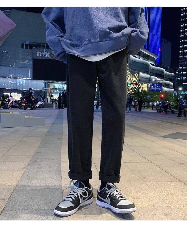 Quần Baggy Jean đen quần bò đenquần baggy Đen Nam hottrend 2021