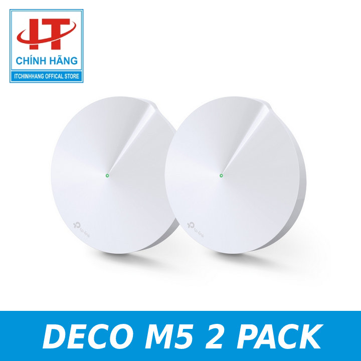 TP-Link Deco M5 2 Pack - Hệ thống Wi-Fi Mesh cho Gia đình AC1300 - Loại bỏ tất cả các điểm chết wifi trong ngôi nhà của bạn