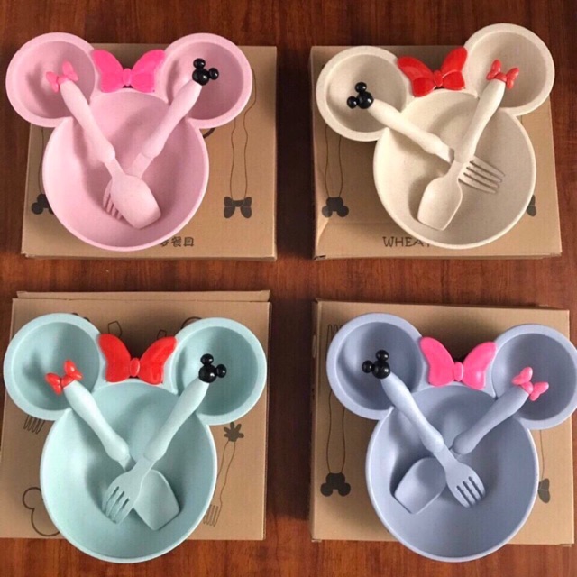 Khay ăn dặm cho bé micky cánh bướm