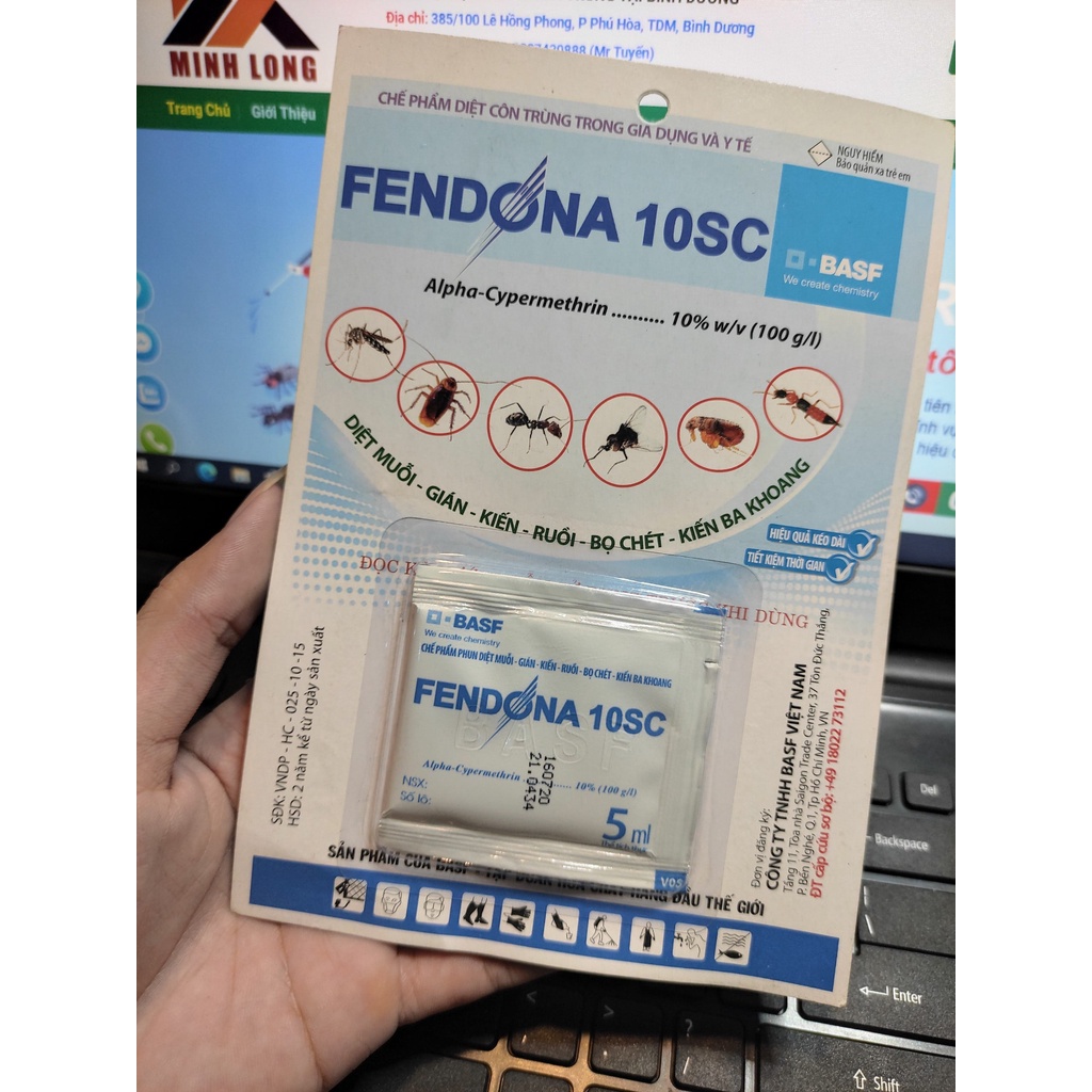 Thuốc diệt muỗi, kiến, gián, ruồi fendona 5ml