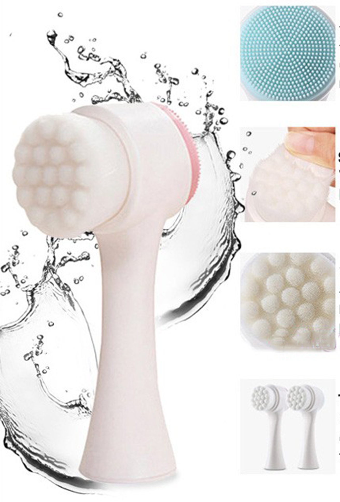 Cọ Massage Silicon Rửa Mặt 2 Đầu