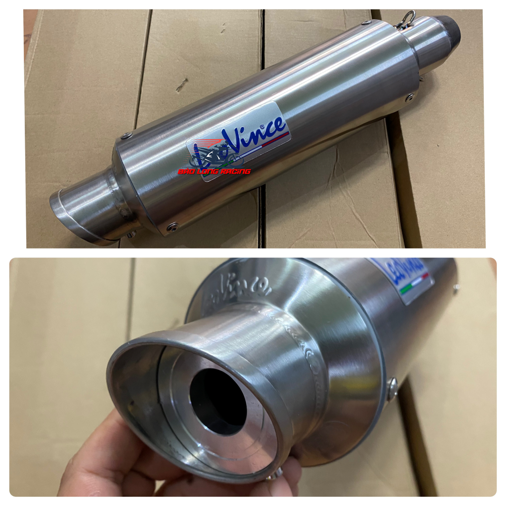 Lon Pô Leo Bạc Nhôm xước + Tặng kèm tiêu Nhôm CNC