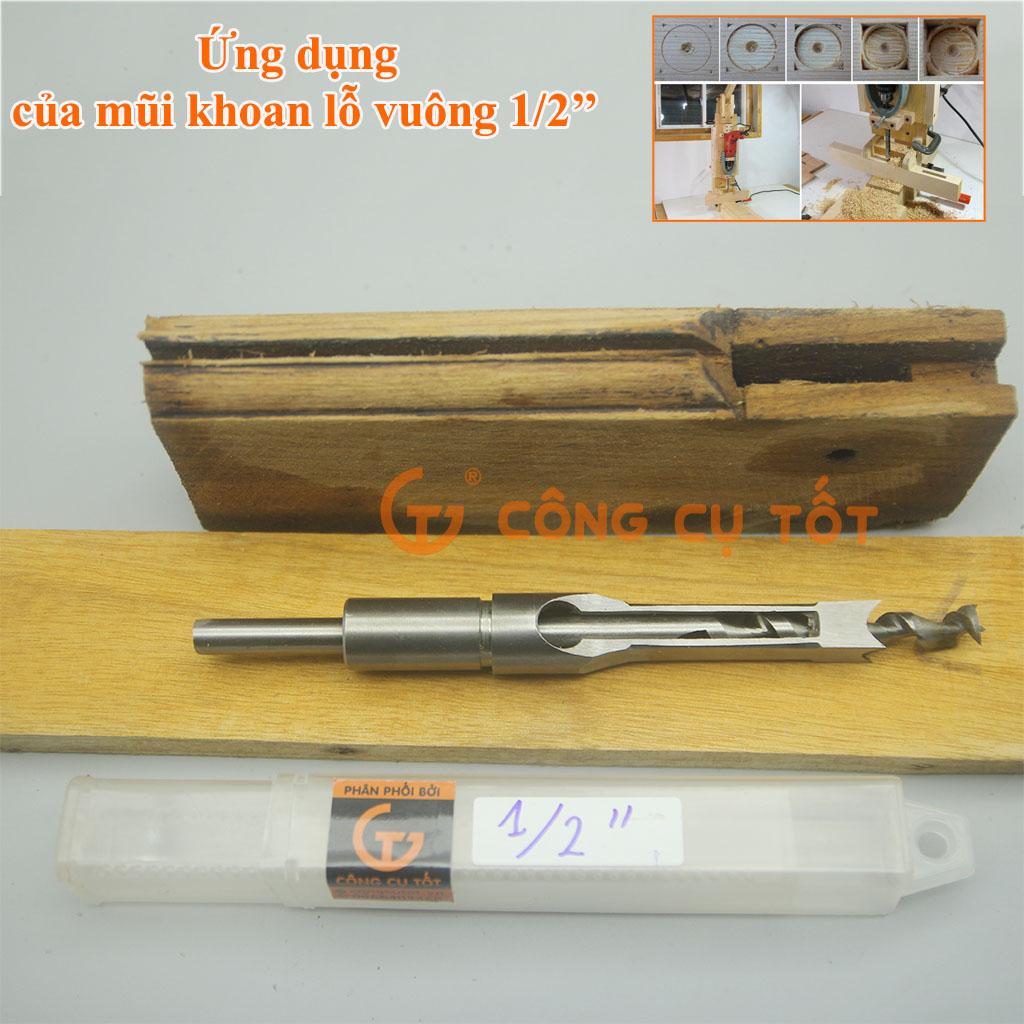 Mũi đục gỗ, lỗ mộng vuông các cỡ