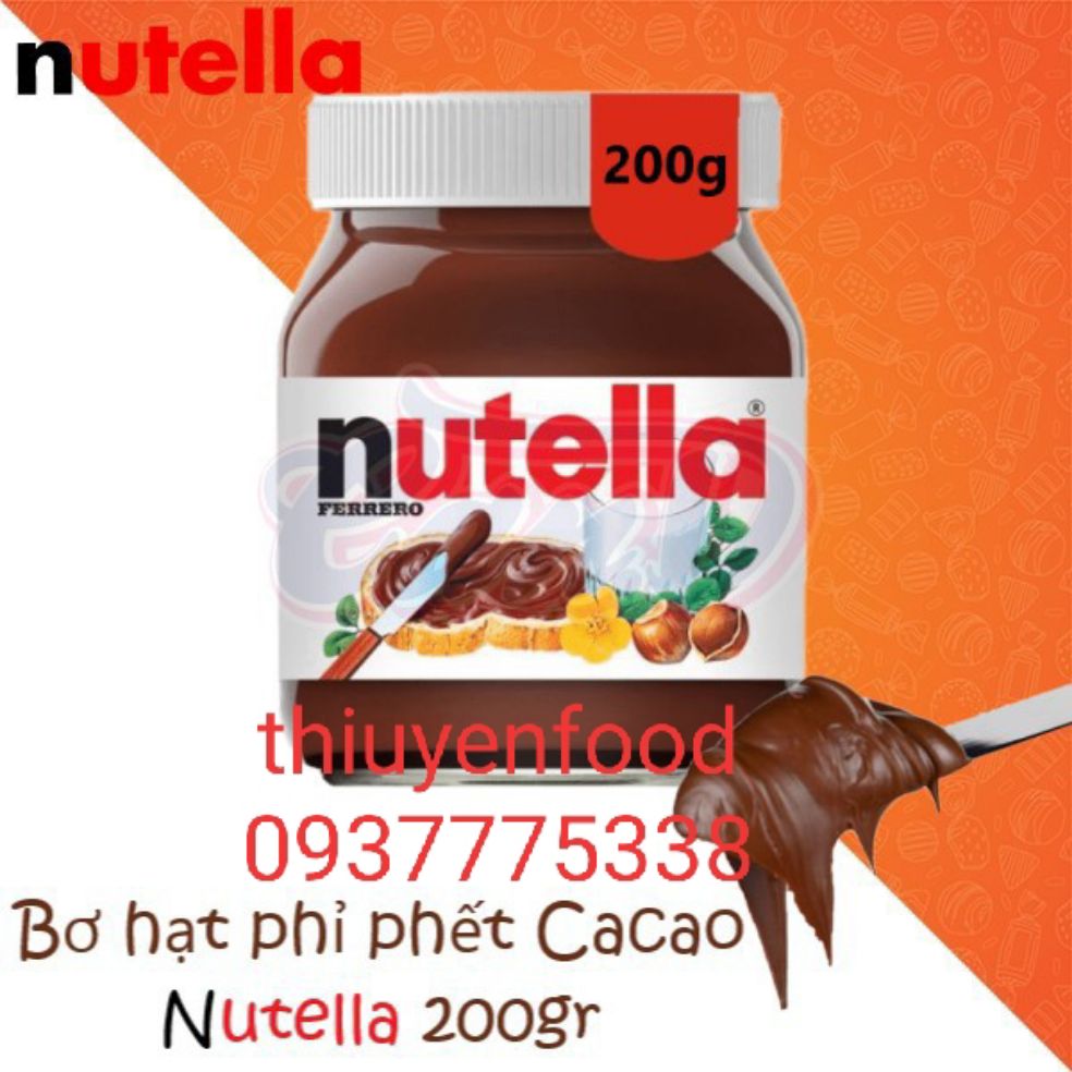 BƠ PHẾT HẠT PHÍ CACAO - NUTELLA 200G