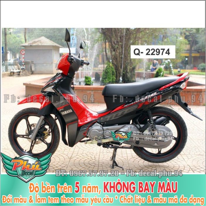 Tem rời Sirius Fi Rc Đỏ đen (X) -mã 3