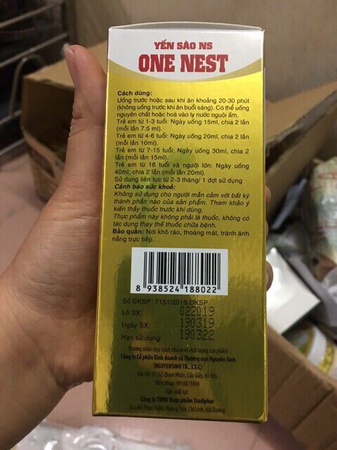 Siro yến xào one nest mẫu mới