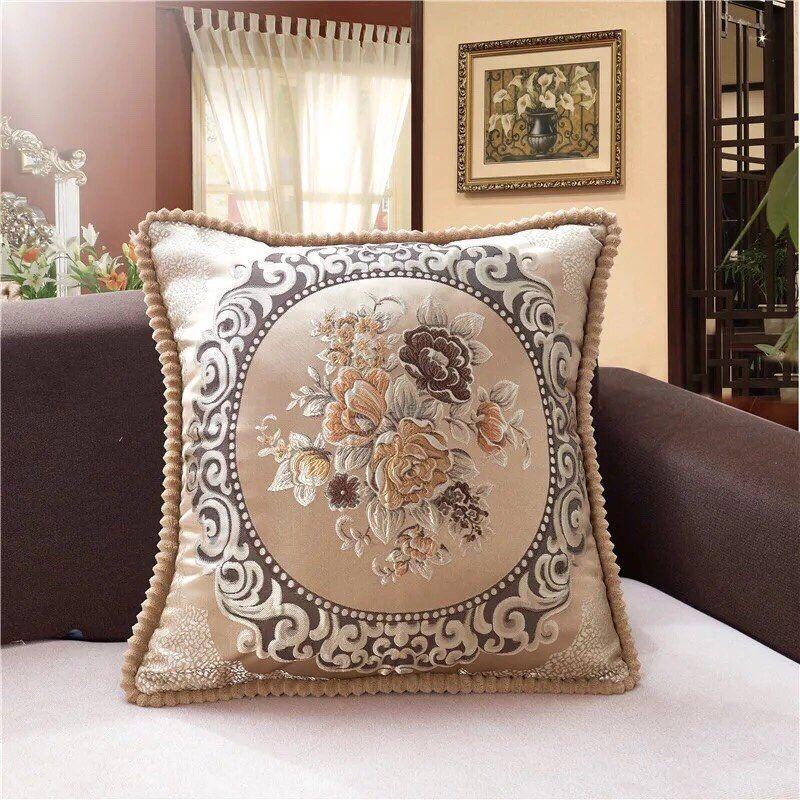 Com bo 5 gối tựa tây âu gối tựa sofa gồm cả ruột và vỏ màu nâu