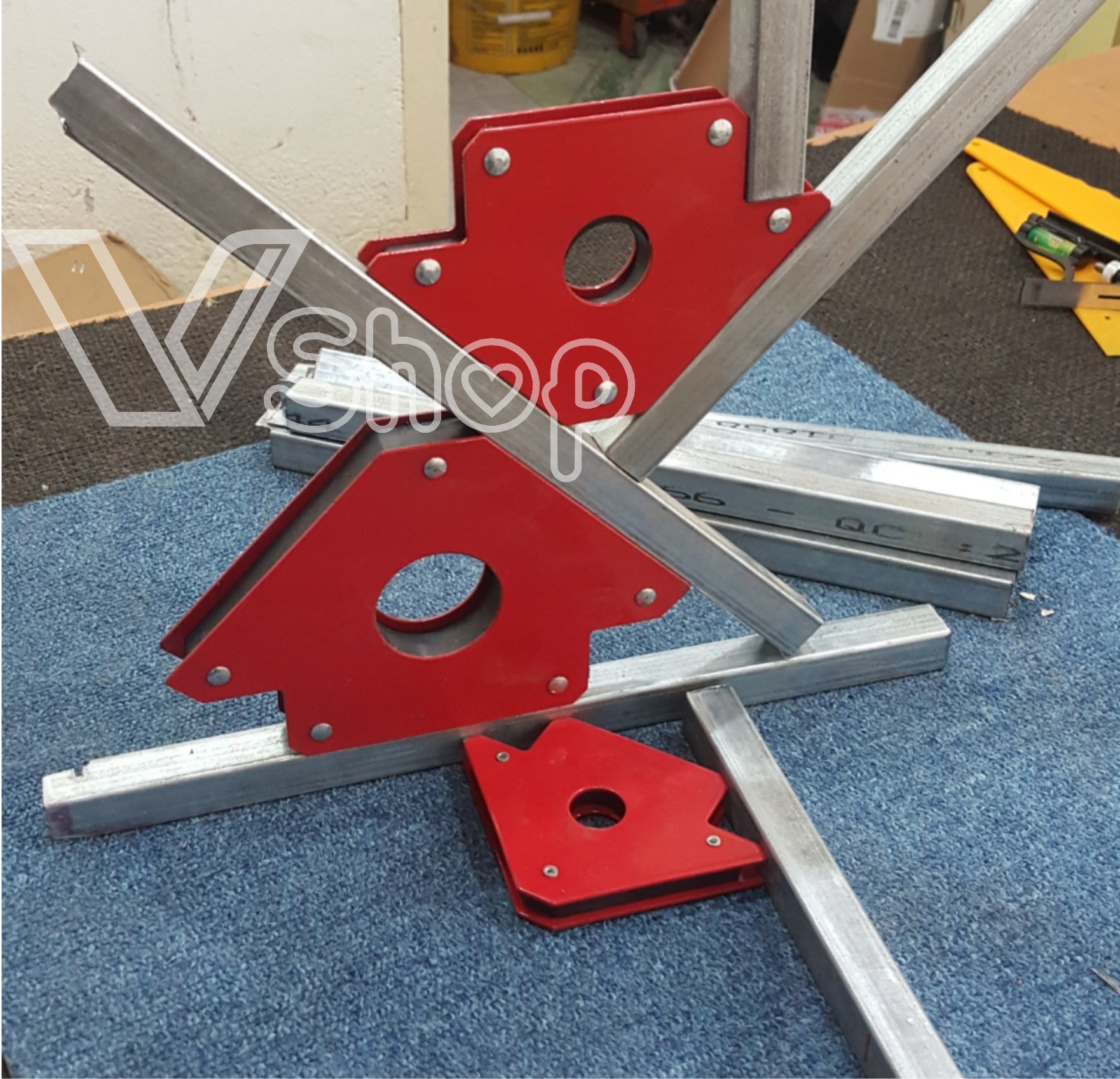 Nam châm định vị, hàn khung sắt loại trung 155mm