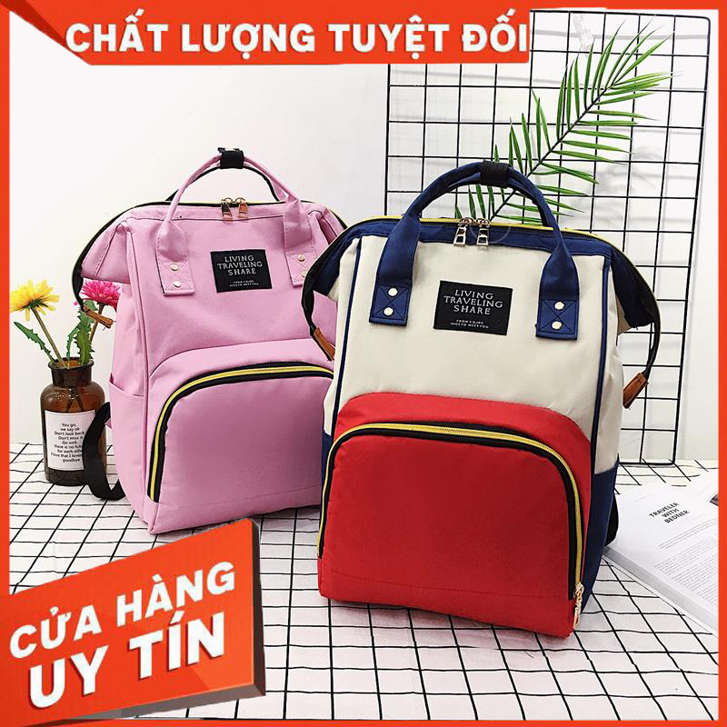 Balo bỉm sữa đa năng cho mẹ và bé- balo có ngăn giữ nhiệt cho mẹ và bé chất liệu vải PE (tổng hợp) bền, chất dày vừa phải, chống thấm nước