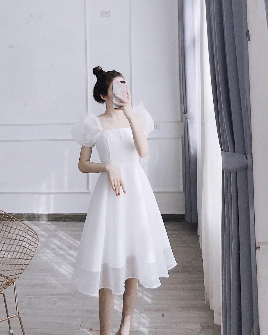 Đầm Xòe Voan Lụa Tiểu Thư Thướt Tha NGOCTRANSHOP - NT8234A