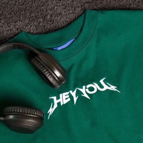 Áo thun áo phông HEYYOU METAL GREEN    - Áo phông form rộng tay lỡ phong cách Hàn Quốc phù hợp cả nam nữ cặp đôi - Tokyo shop