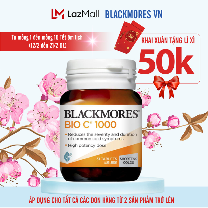 Blackmores Bio C 1000mg 31 vitamin c blackmore Úc viên uống bổ sung c tăng cường hệ miễn dịch cao cấp