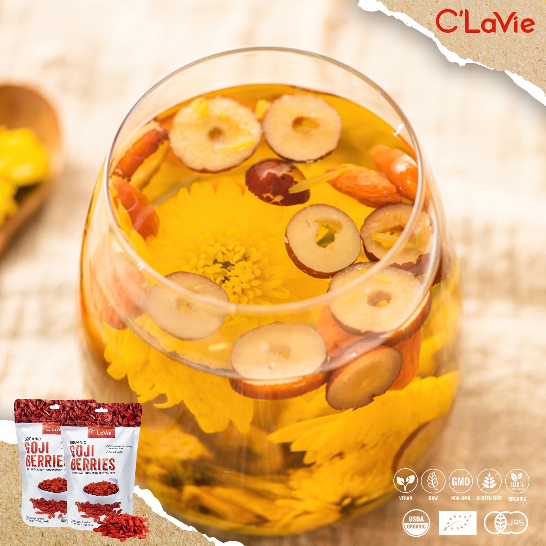 Táo đỏ hữu cơ C'lavie 450g-Date:12/2023(Tiệm hữu cơ)