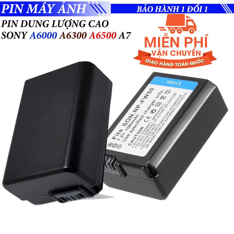 Pin sạc cho máy ảnh SONY FW50 A6000 A6300 A6500 A7 Series dung lượng 1080mAh