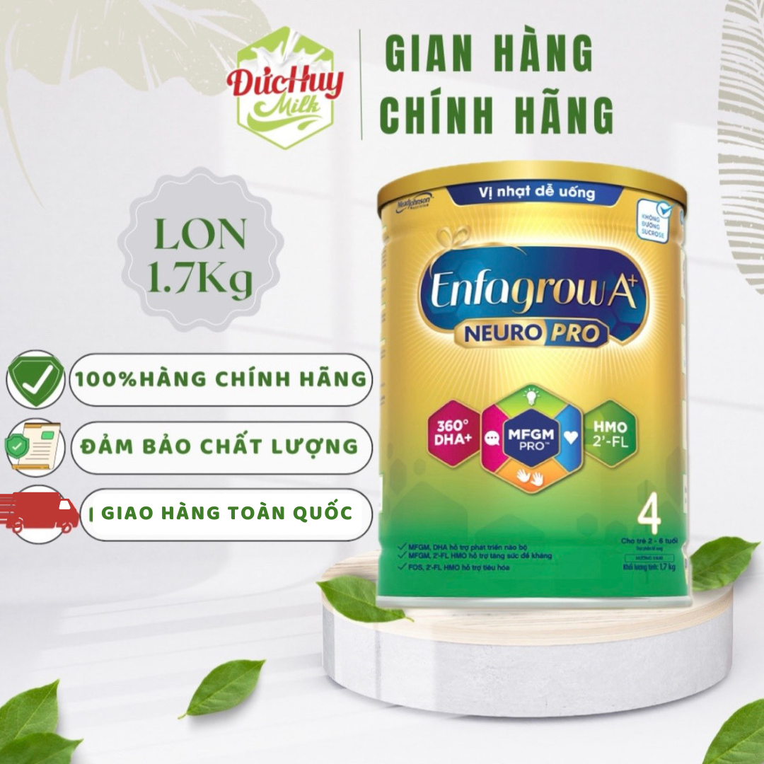 Sữa bột Enfamil A+ NEURO PRO cho bé đủ số 1/2/3/4 (400g_830g_1.7kg)