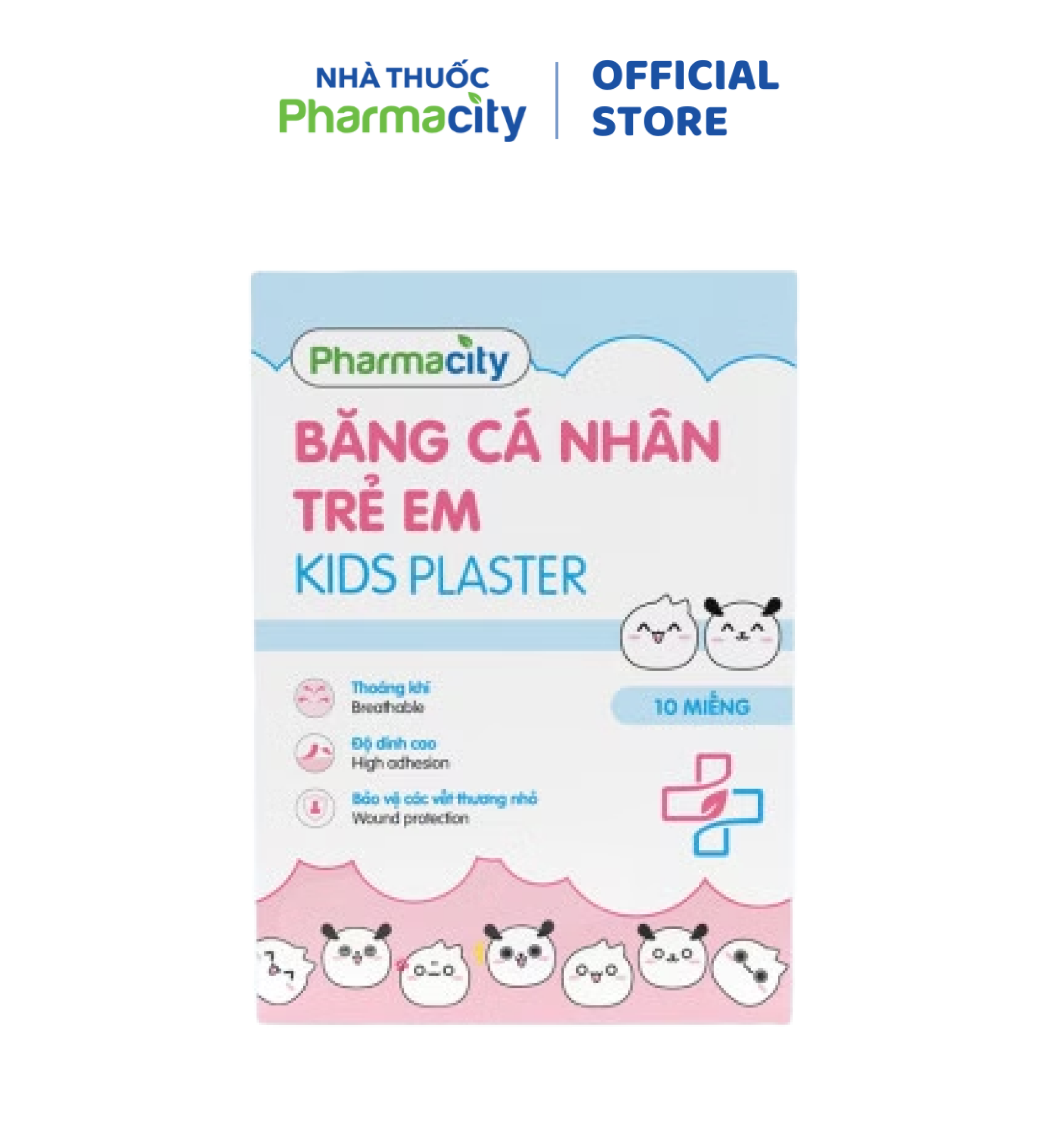 Băng cá nhân trẻ em Pharmacity (10 miếng/hộp)