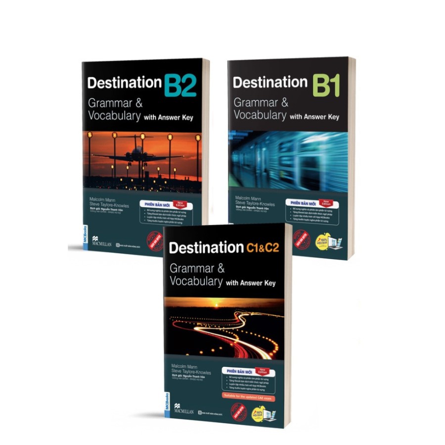 Sách trọn bộ giáo trình destination grammar & vocabulary b1, b2, c1&c2