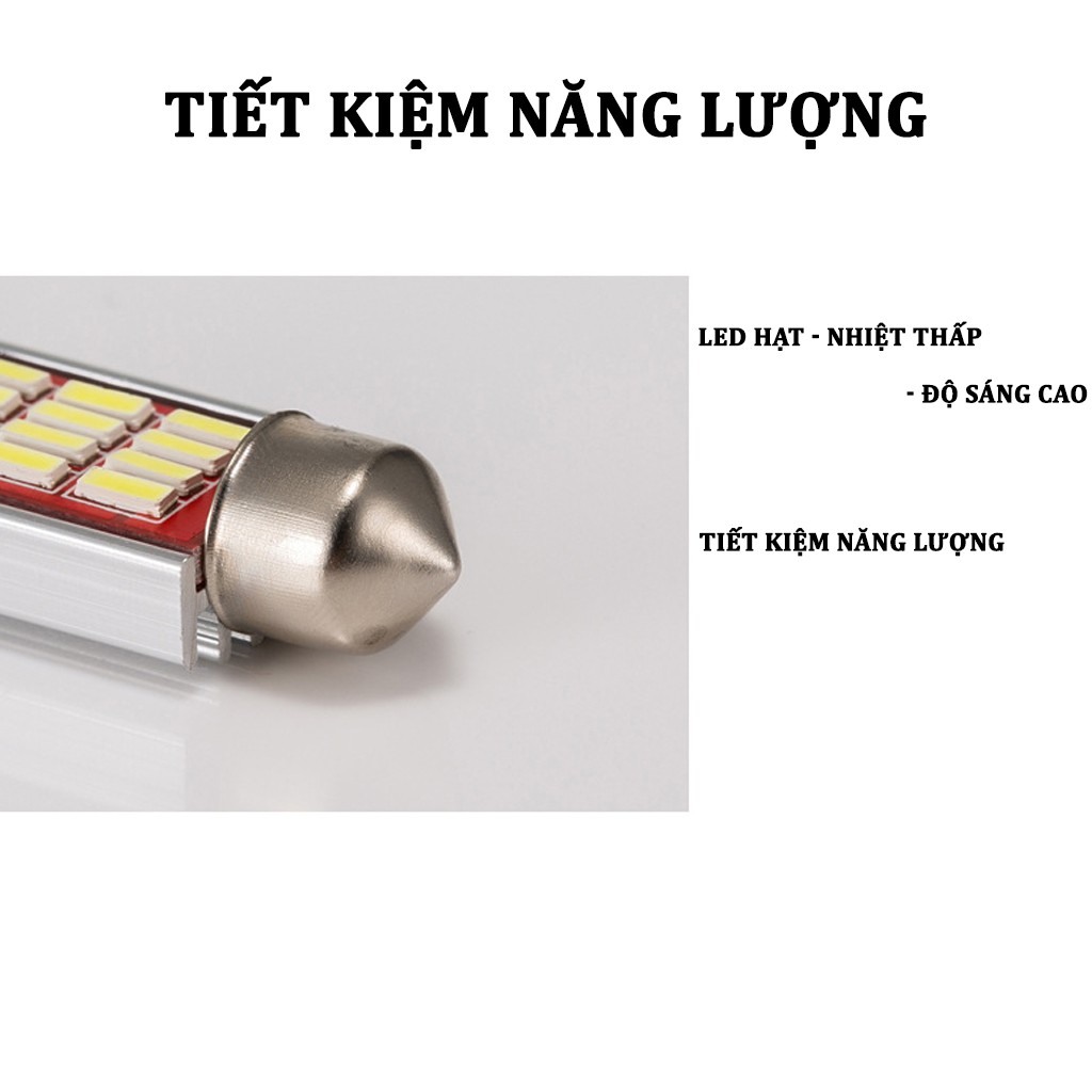Bóng đèn led trần xe hơi 4014 (31mm,36mm,39mm,42mm) trắng