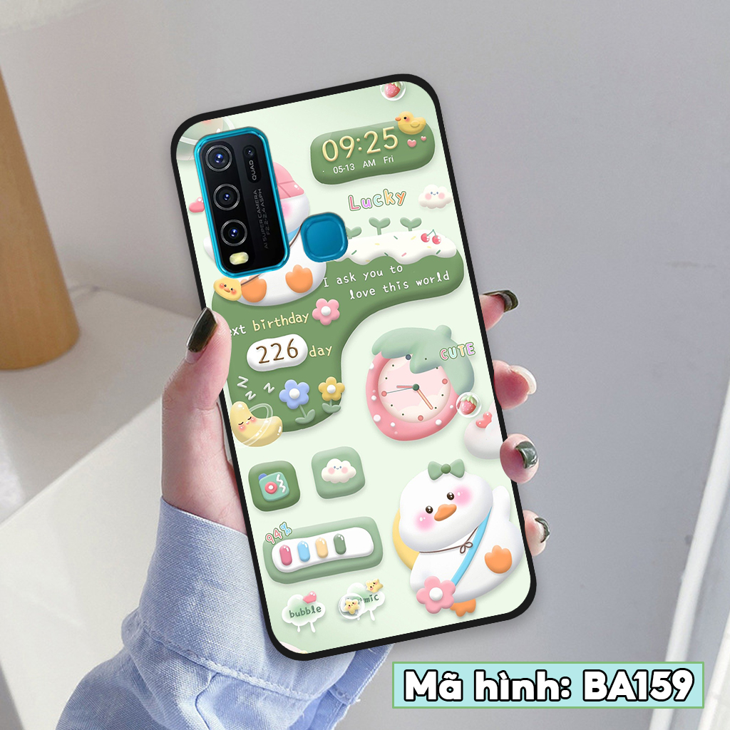 Ốp lưng Vivo Y30 / Y50, ốp điện thoại vivo hình gấu thỏ hồng, hình nền dễ thương