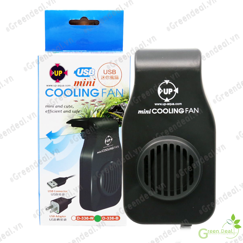 [BH 01 tháng] UP AQUA - USB Mini Cooling Fan D-336-B | Quạt tản nhiệt hồ cá thủy sinh