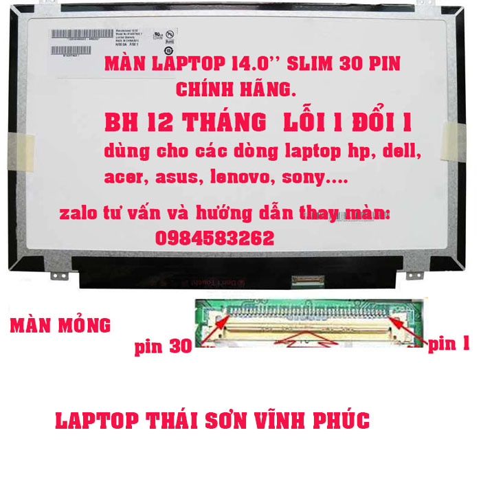 Screen for dell latitude e5450 14.0 slim 30 pin hd n140bge-e43 rev laptop c2 \ n