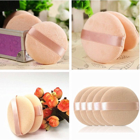 Bông Dặm Phấn Phủ , Phấn Nền , Bông Tán Phấn Tròn Dày Size 6cm